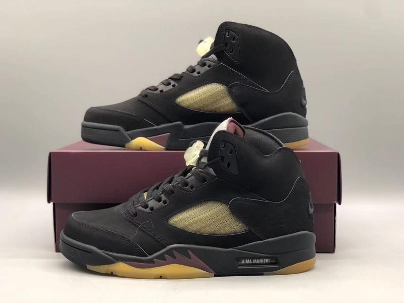 A Ma Maniére x Air Jordan 5 Black Burgundy Crush