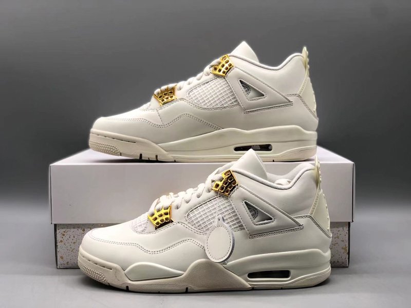 Men's Sneakers Air Jordan 4 Sail Metallic Gold AQ9129-170