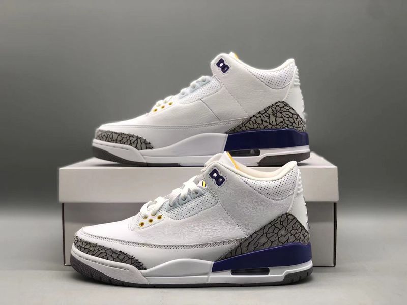 Air Jordan 3-8 Retro Kobe Bryant PE White Purple