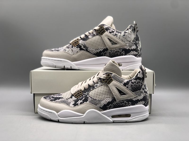 Air Jordan 4 Retro PRM Snakeskin Sneakers