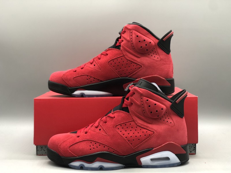 Air Jordan 6 Retro Toro Bravo Varsity Red Black Men's Sneakers