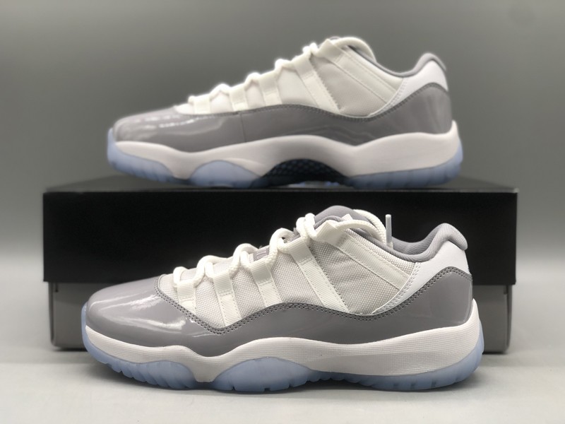 Iconic Design of Mens Air Jordan 11 Low Cement Grey AV2187-140