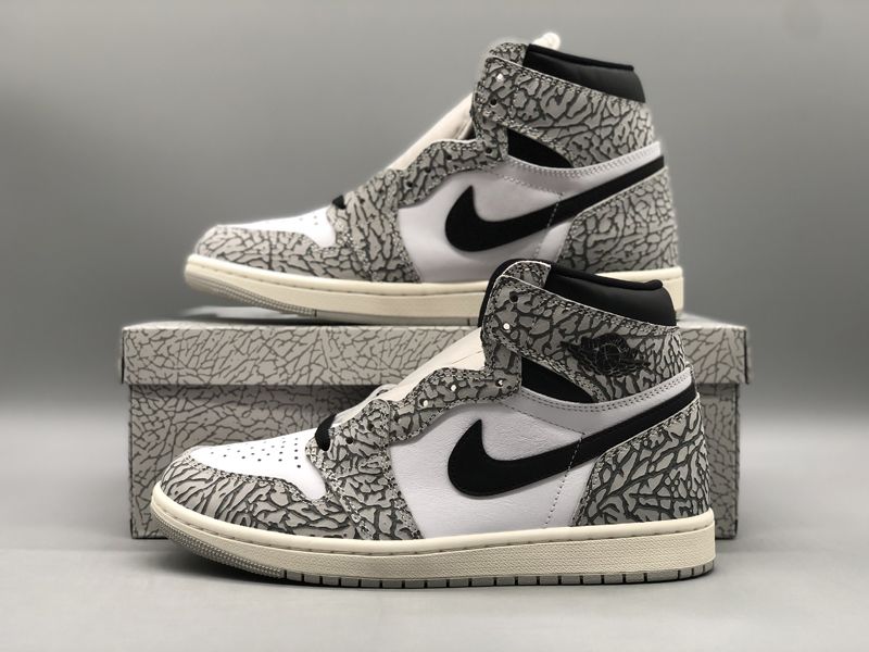 Mens Air Jordan 1 High OG White Cement DZ5485-052